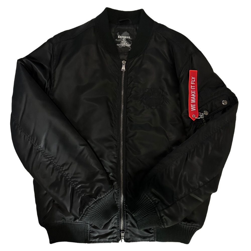 Express | Bomber Jacket & Pull Tag | Mens | Large | Black